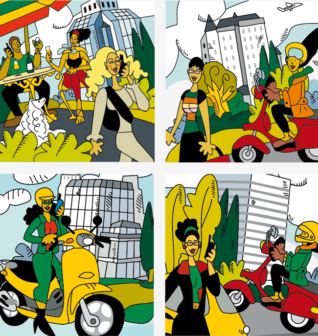 people in the City, illustrated by Montse Noguera